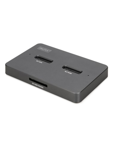 Estación de acoplamiento SSD M.2 NVMe + M.2 SATA con lector de tarjetas SD-Express, USB-C™