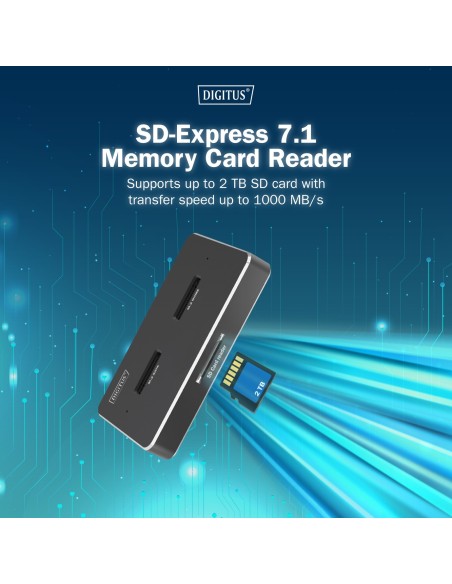 Estación de acoplamiento SSD M.2 NVMe + M.2 SATA con lector de tarjetas SD-Express, USB-C™