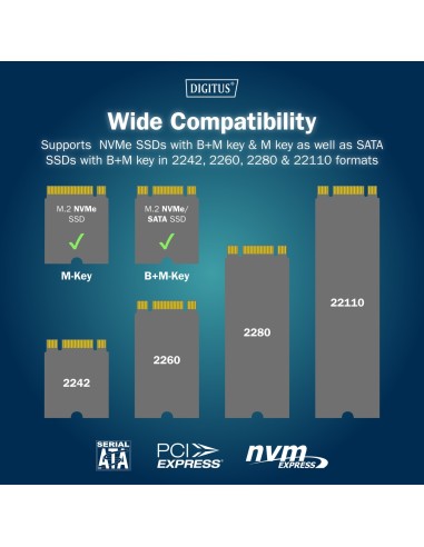 Estación de acoplamiento SSD M.2 NVMe + M.2 SATA con lector de tarjetas SD-Express, USB-C™