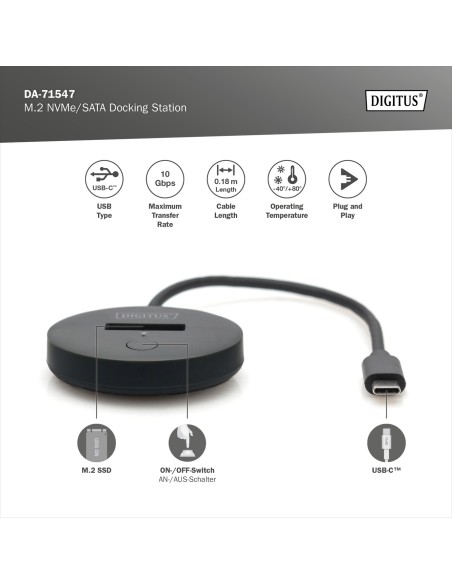Estación de acoplamiento M.2 NVMe/SATA