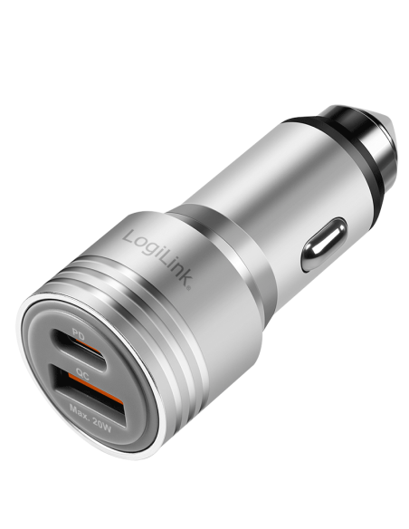 CARGADOR COCHE USB-A USB-C 20W