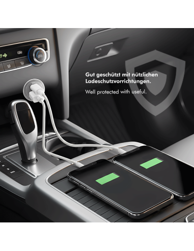 CARGADOR COCHE USB-A USB-C 20W
