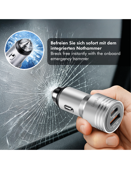 CARGADOR COCHE USB-A USB-C 20W