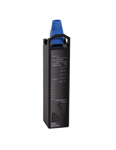 Comprobador de cables de red 3 en 1 de continuidad y mapeo de puertos