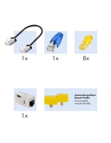 Comprobador de cables de red 3 en 1 de continuidad y mapeo de puertos