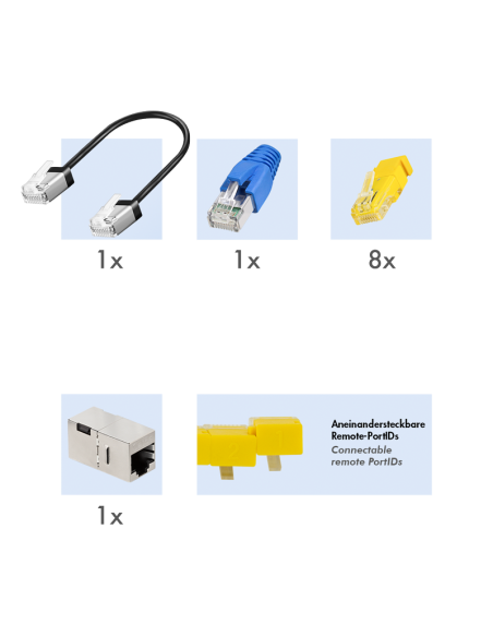 Comprobador de cables de red 3 en 1 de continuidad y mapeo de puertos