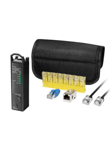 Comprobador de cables de red 3 en 1 de continuidad y mapeo de puertos