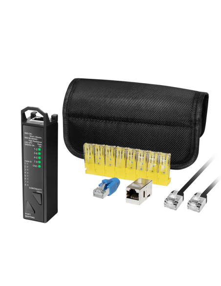 Comprobador de cables de red 3 en 1 de continuidad y mapeo de puertos