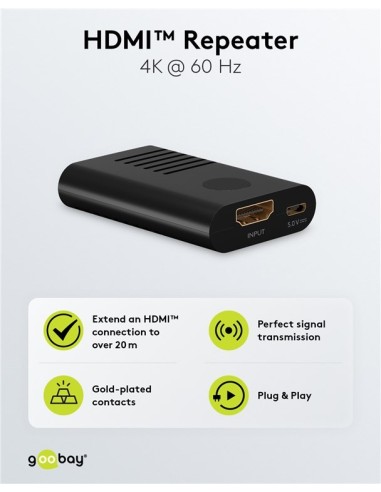 Repetidor HDMI 4K 60Hz con alimentación