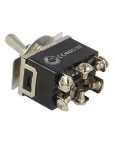 CONMUTADOR BIPOLAR ON-ON 2C2P 10A 250V~ DPDT CON TORNILLOS 2