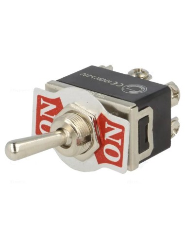 CONMUTADOR BIPOLAR ON-ON 2C2P 10A 250V~ DPDT CON TORNILLOS
