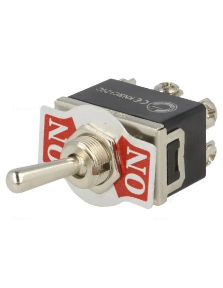 CONMUTADOR BIPOLAR ON-ON 2C2P 10A 250V~ DPDT CON TORNILLOS