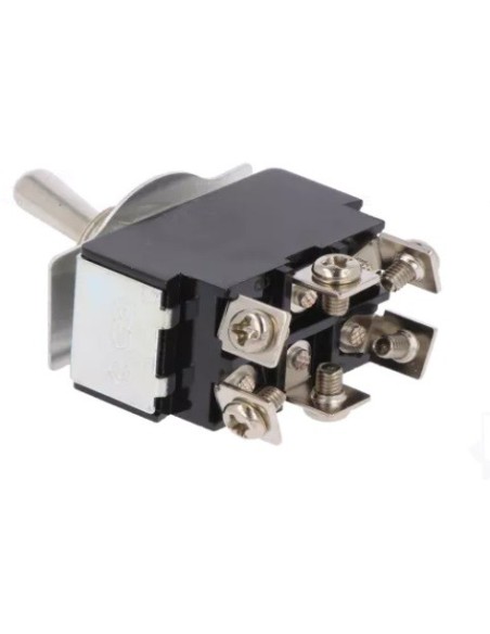 COMUTADOR BIPOLAR ON-ON 2C2P DPDT 20A 12V CON TORNILLOS