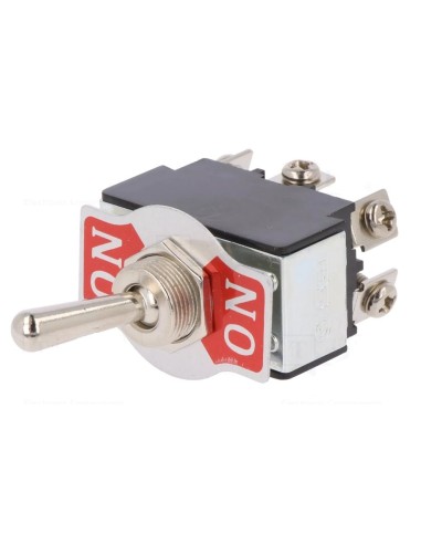 COMUTADOR BIPOLAR ON-ON 2C2P DPDT 20A 12V CON TORNILLOS