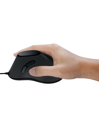 Ratón vertical USB negro