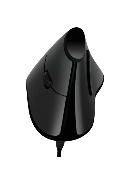 Ratón vertical USB negro