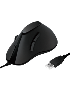 Ratón vertical USB negro