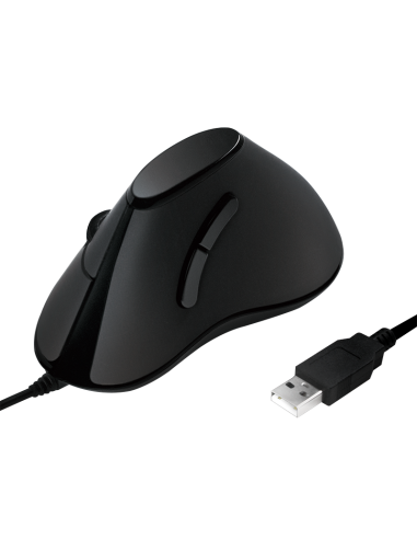 Ratón vertical USB negro