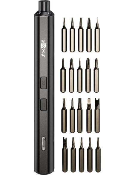 Destornillador electrico con juego de 20 puntas de precision