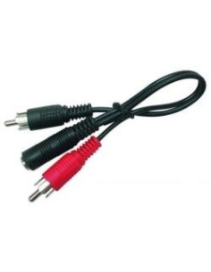 CABLE ADAPTADOR  JACK STEREO 3.5mm Hembra - 2 RCA Macho 2