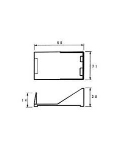 PORTAPILAS 1 PILA 9V CON HILOS 2