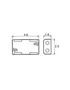 PORTAPILAS 2 PILAS AA CON CLIP 2